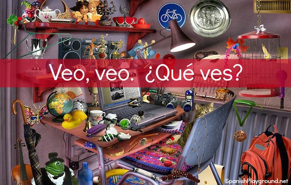 Veo veo is a great game to play with children learning Spanish.