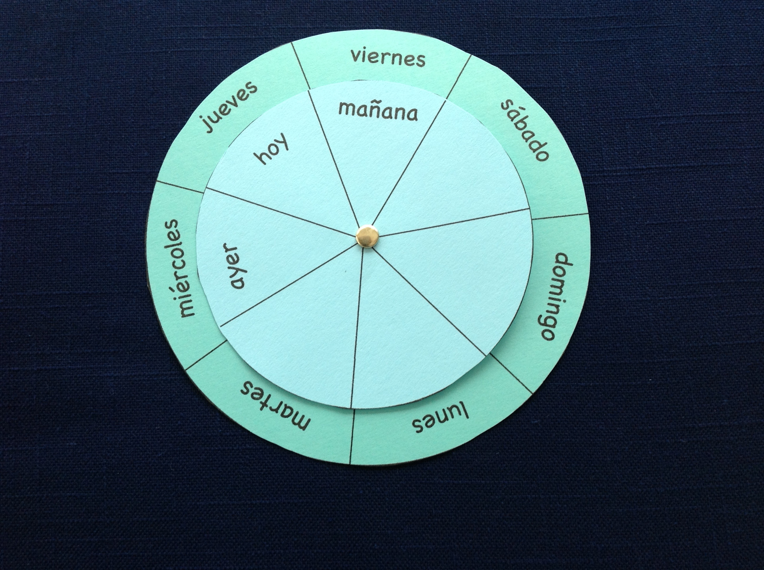 Spanish Days of the Week Printable Wheels to Teach Los