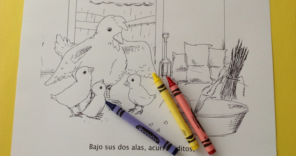 spanish story and coloring book