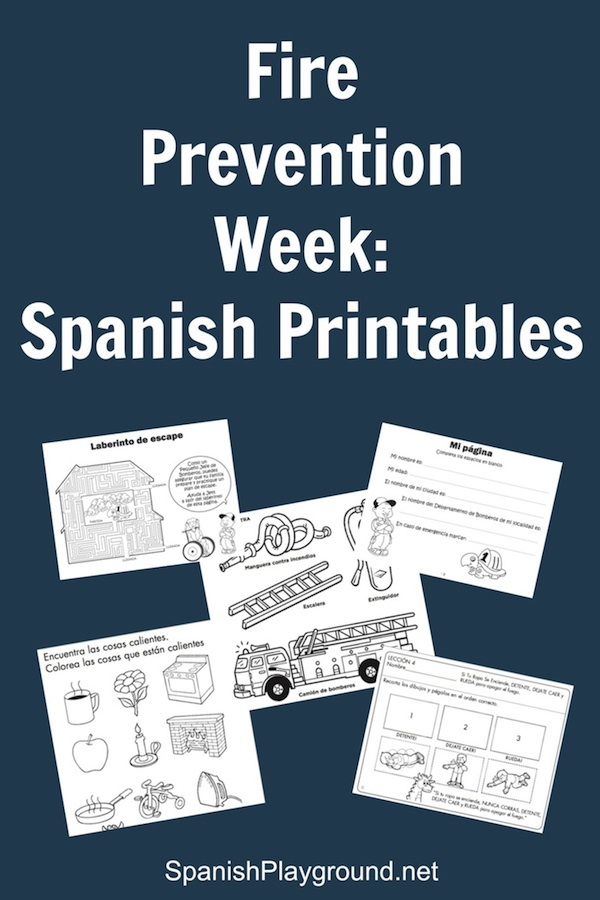 Fire Prevention Week: Spanish Printables - Spanish Playground