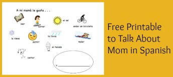 A spanish mothers day activity for children using basic vocabulary and gustar.