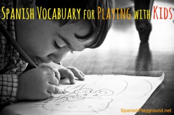 Spanish vocabulary for games in an e-book.