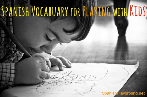 Spanish vocabulary for games in an e-book.