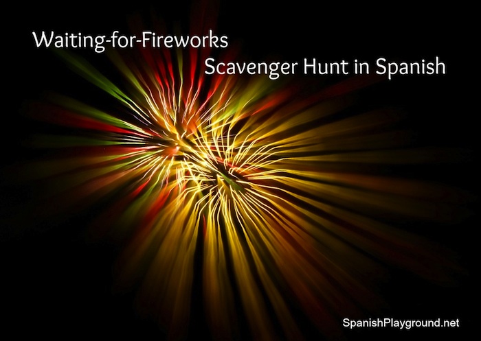 A scavenger hunt in Spanish for kids.