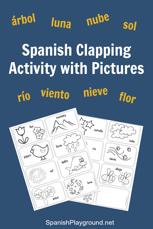 Spanish syllables in a fun clapping game for kids.