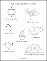A Spanish coloring sheet for Earth Day.