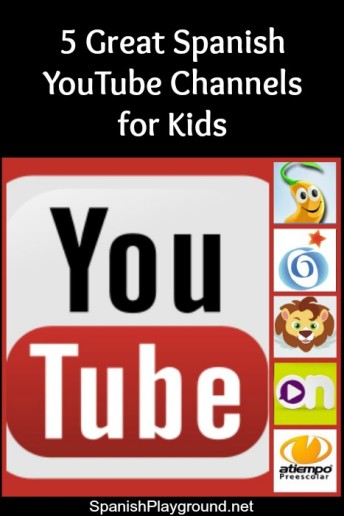 Five Spanish YouTube channels with authentic language videos for kids.
