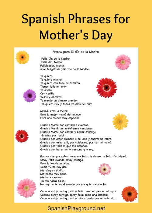 Spanish Phrases for Mothers Day - Spanish Playground