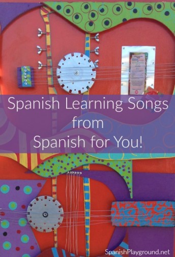 Spanish learning songs focus on important vocabulary and verb forms.