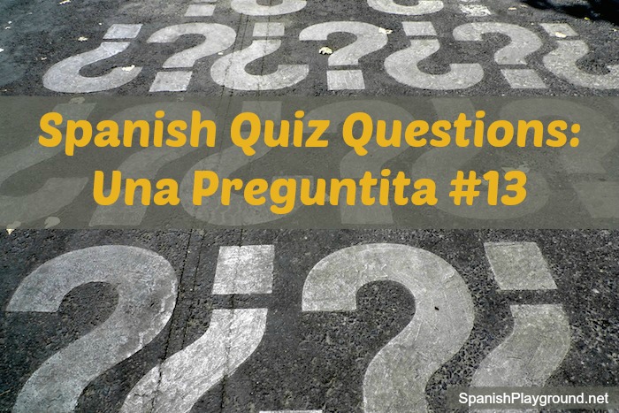 Spanish quiz questions are a fun way for children to practice familiar vocabulary in a new context.
