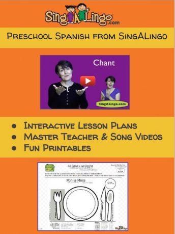Preschool Spanish is fun and easy to teach with the SingALingo program.