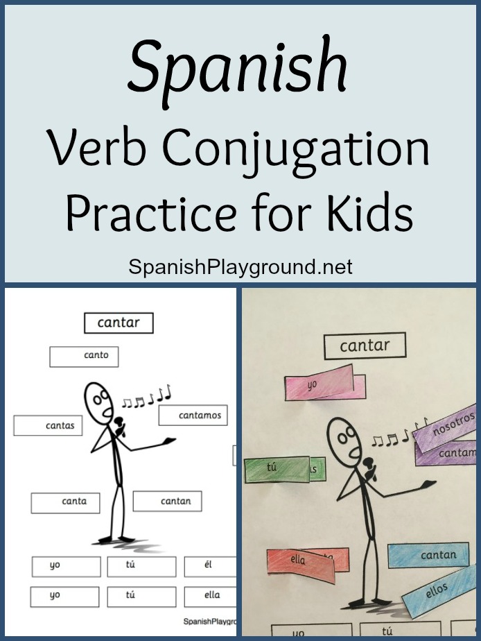 Spanish Verb Conjugation Practice Worksheets Kids