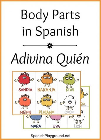 This printable Spanish body parts game uses monsters to teach key vocabulary.