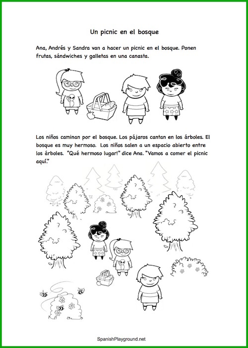 Read and play with this Spanish story with cutouts. 