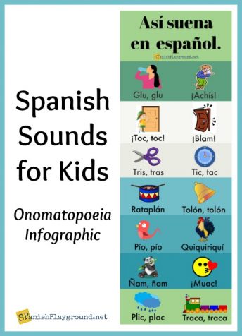 Spanish onomatopoeia are useful for teaching vowel sounds and common vocabulary.