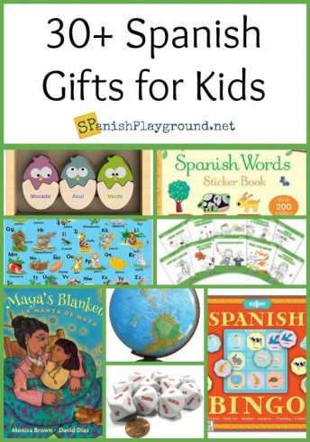 A collection of Spanish langauge gifts for children and teachers.