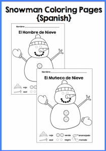 Free Spanish Winter Activities from TpT - Spanish Playground
