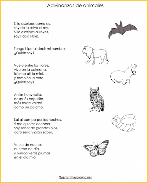 これらの動物に関するスペイン語のなぞなぞは、言語学習者にとって身近な語彙を含んでいます。