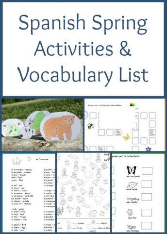 Songs, printables activities, poems, stories and outdoor games are all Spanish spring activities that engage children with new vocabulary.
