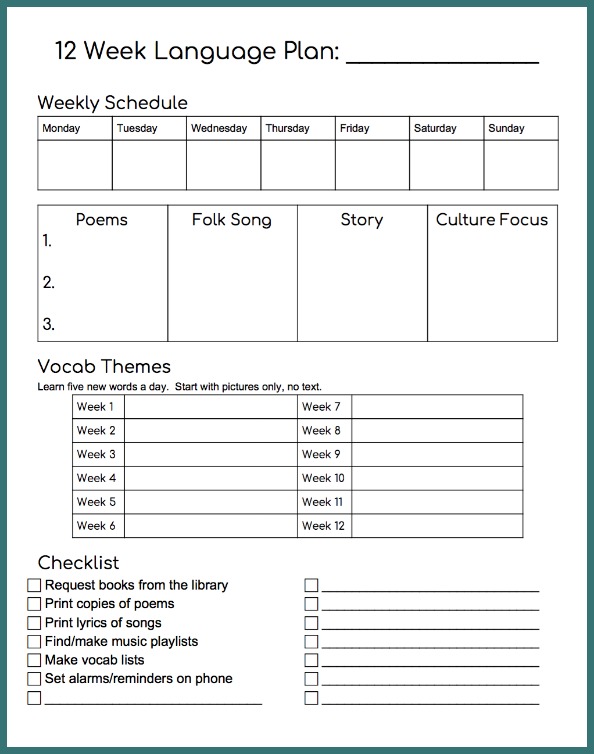 Use this lesson plan template to structure your Spanish at home learning. 