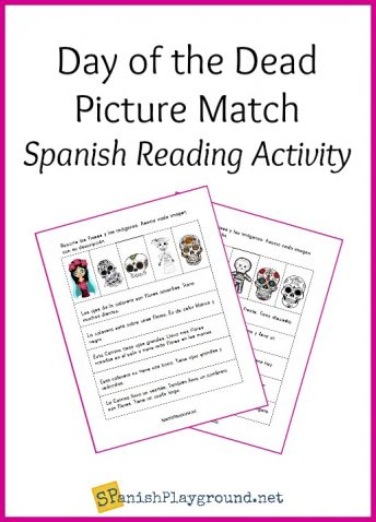 This Day of the Dead Spanish reading activity ties in to Día de los muertos as kids practice language skills.