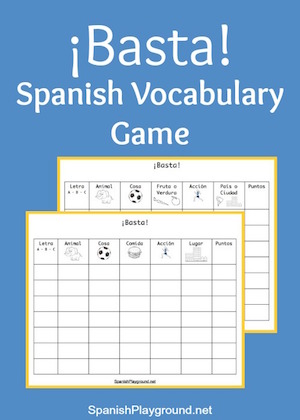 Basta is one of the traditional Spanish games you can easily adapt to classroom use. 