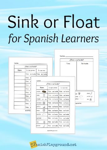 Sink or float in Spanish is an easy experiment with useful vocabulary.