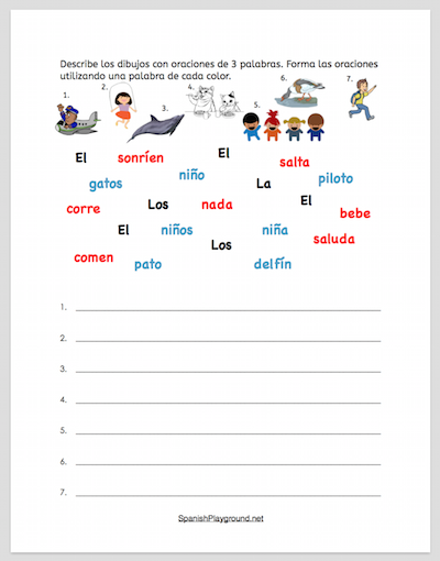 build spanish sentences for beginners spanish playground