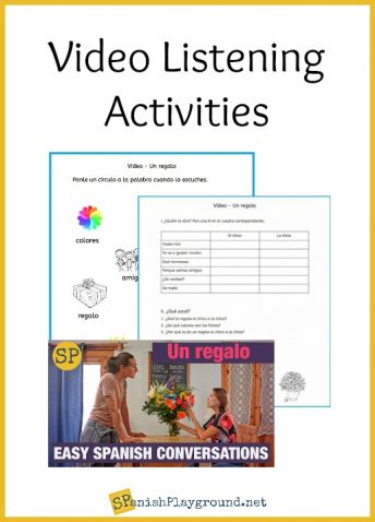 Use these listening comprehension activities for a video on saying thank you in Spanish.