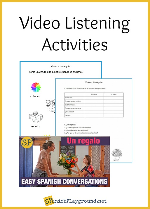 Use these listening comprehension activities for a video on saying thank you in Spanish.