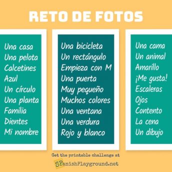 Use this photo challenge in Spanish to engage kids with language.