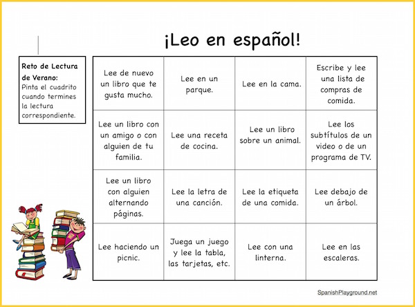 Use this challenge to encourage kids to read in Spanish.