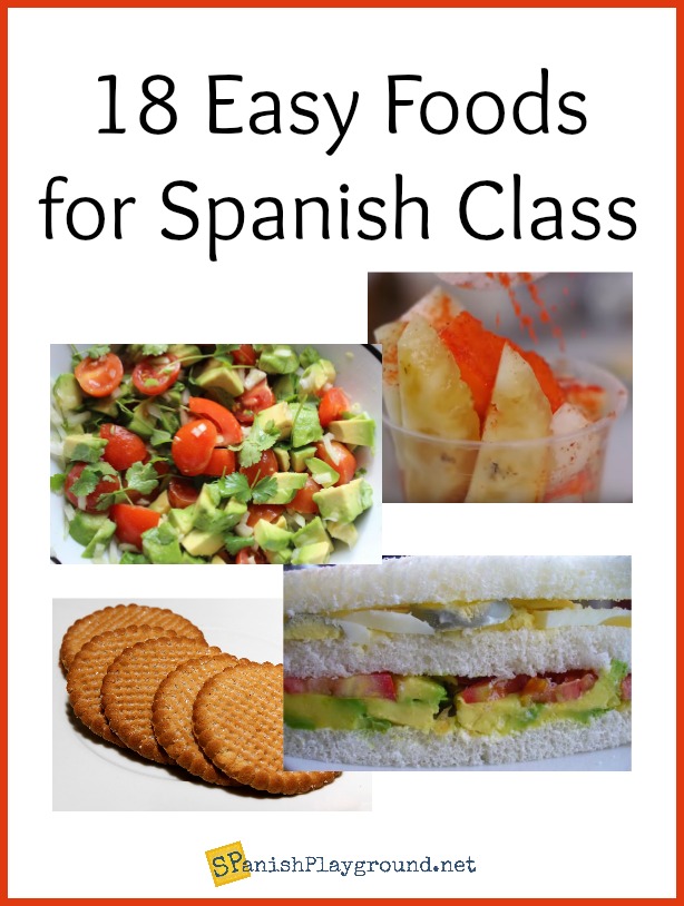 Eamples of easy authentic foods for Spanish class.