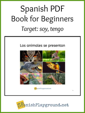 Image of a collage of 4 pages with animals from a Spanish PDF book.