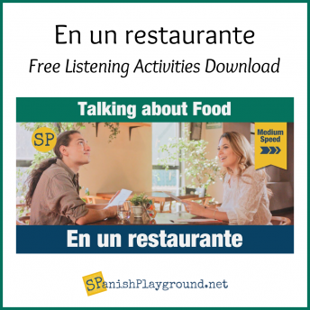 Image of two actors from the video used in the Spanish listening exercises.